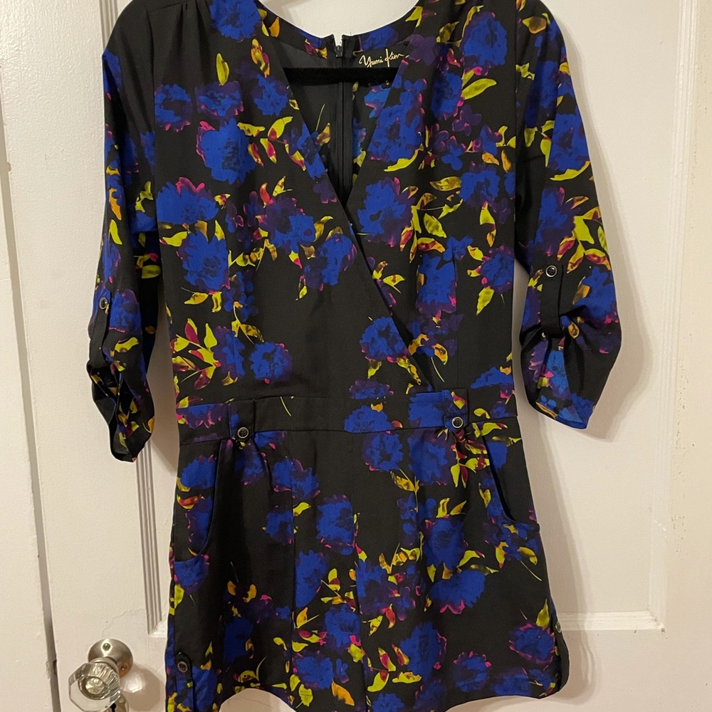 Yumi Kim Liz Floral Romper Midnight Carnation S
